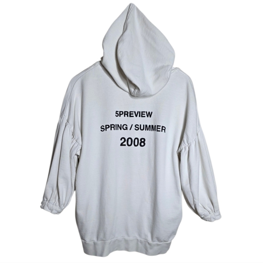 5Preview Zip Up Hoodie White Spring Summer 2008 Graphic Y2K Streetwear Small - Picture 3 of 13